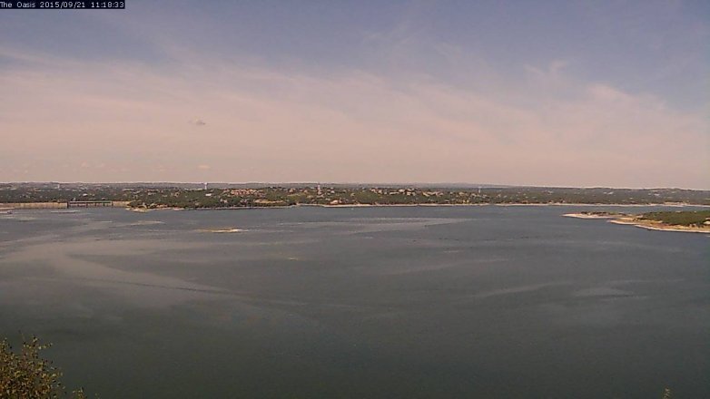 Lake Travis webcam, September 21, 2015 10:25 AM CT