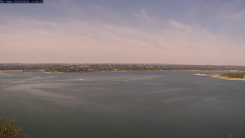 Lake Travis webcam, September 21, 2015 10:35 AM CT