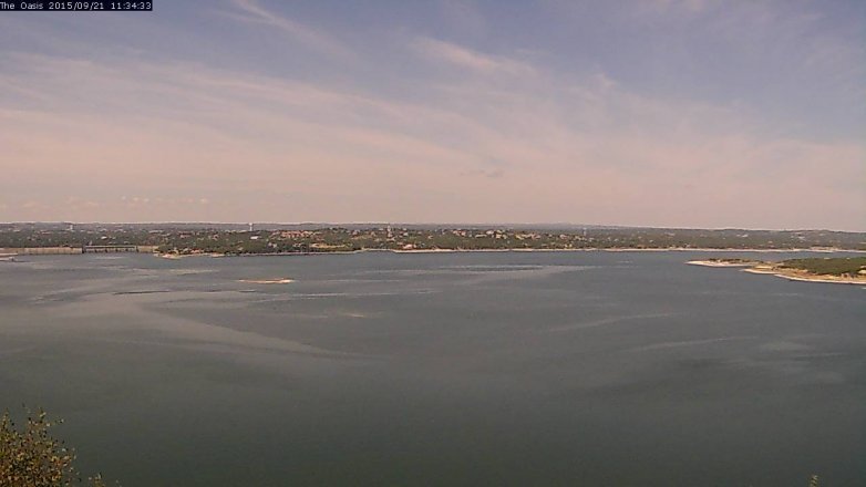 Lake Travis webcam, September 21, 2015 10:40 AM CT
