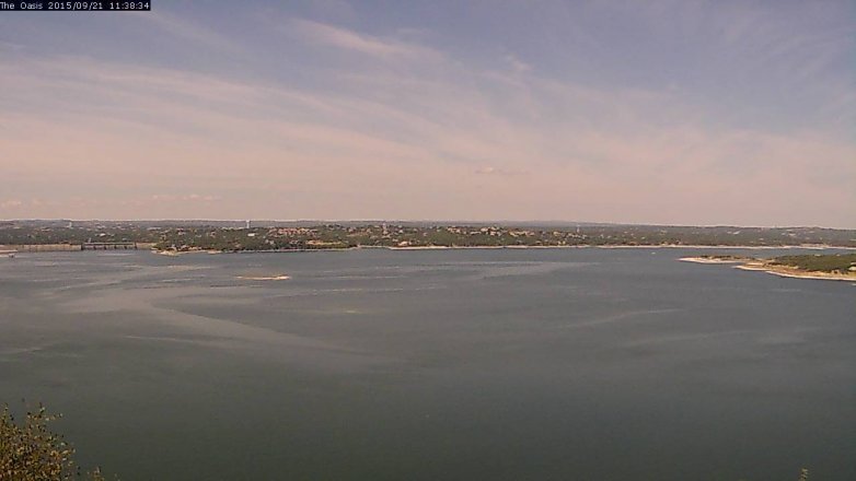 Lake Travis webcam, September 21, 2015 10:45 AM CT