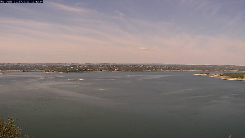 Lake Travis webcam, September 21, 2015 10:50 AM CT