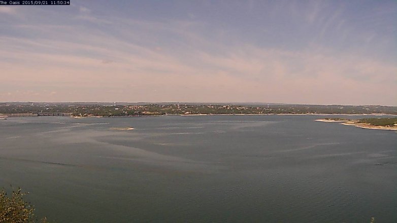 Lake Travis webcam, September 21, 2015 10:55 AM CT