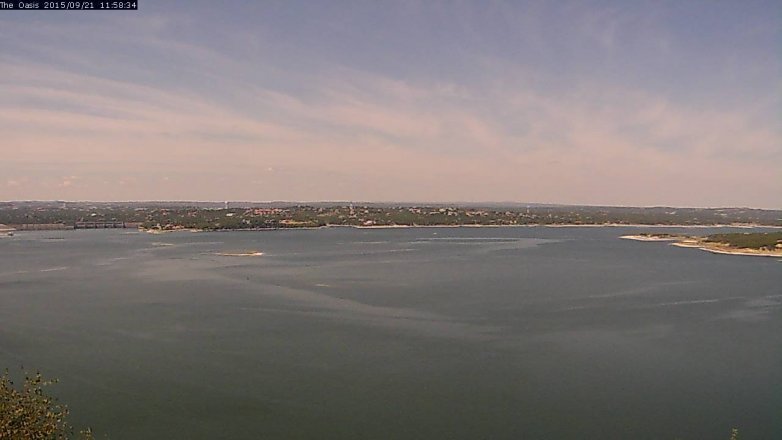 Lake Travis webcam, September 21, 2015 11:05 AM CT