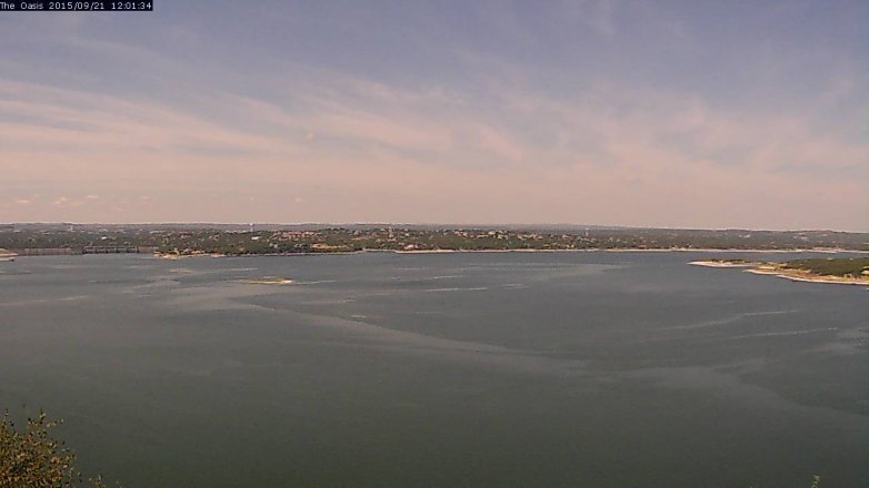 Lake Travis webcam, September 21, 2015 11:10 AM CT