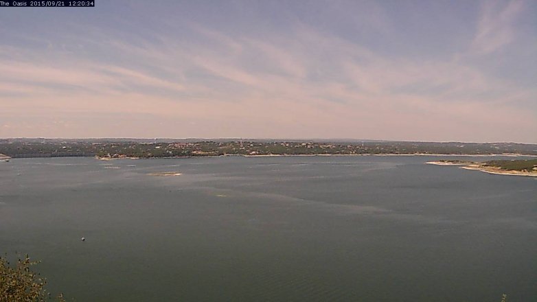 Lake Travis webcam, September 21, 2015 11:25 AM CT