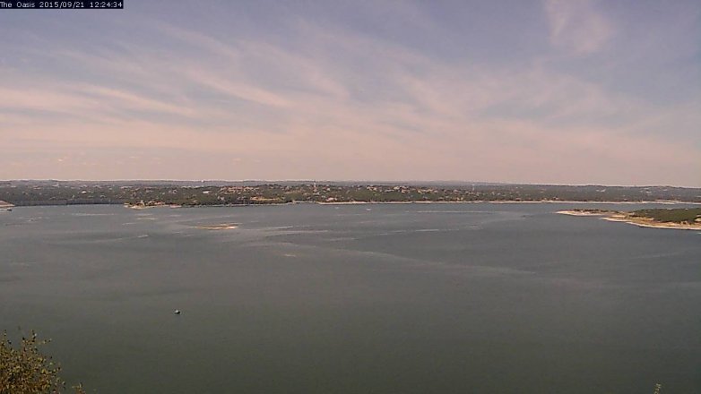 Lake Travis webcam, September 21, 2015 11:30 AM CT