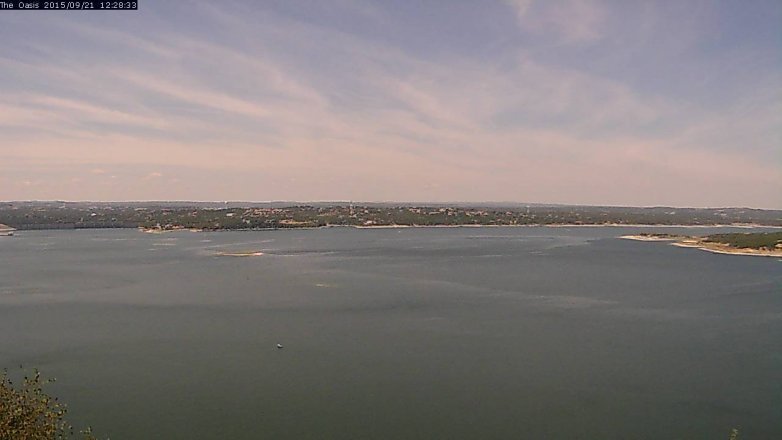 Lake Travis webcam, September 21, 2015 11:35 AM CT