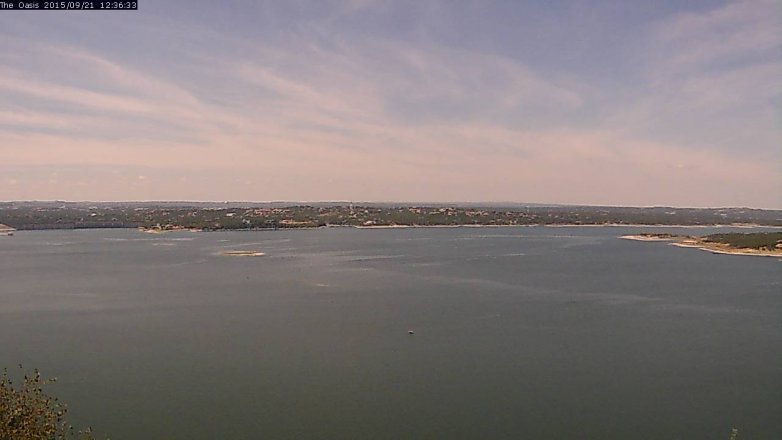 Lake Travis webcam, September 21, 2015 11:40 AM CT