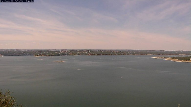 Lake Travis webcam, September 21, 2015 11:50 AM CT