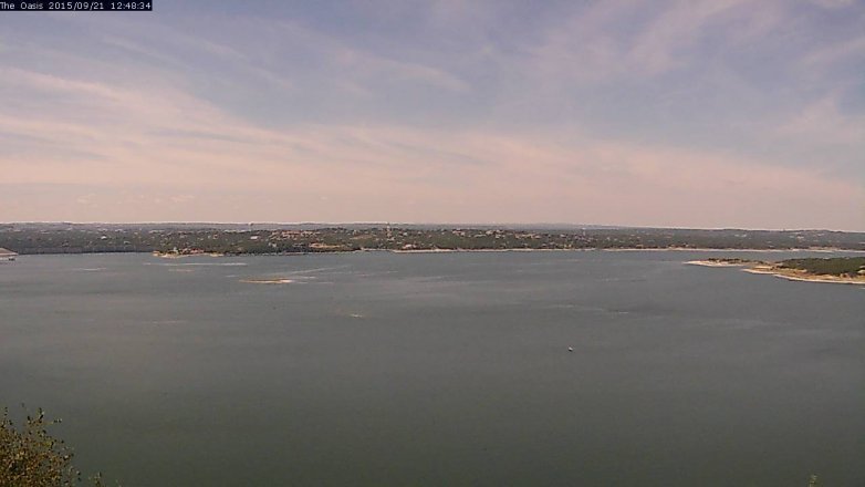 Lake Travis webcam, September 21, 2015 11:55 AM CT