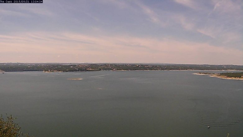 Lake Travis webcam, September 21, 2015 12:10 PM CT