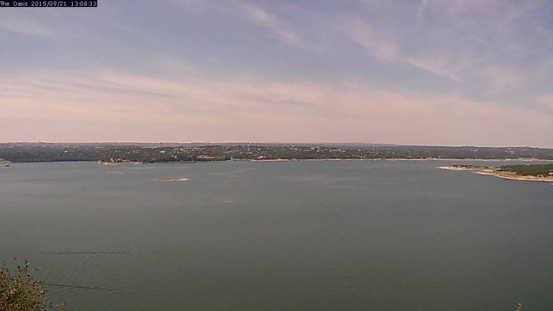 Lake Travis webcam, September 21, 2015 12:15 PM CT