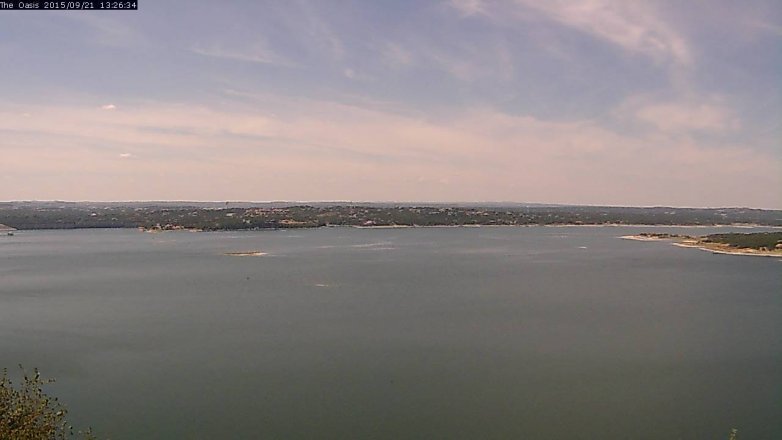 Lake Travis webcam, September 21, 2015 12:30 PM CT