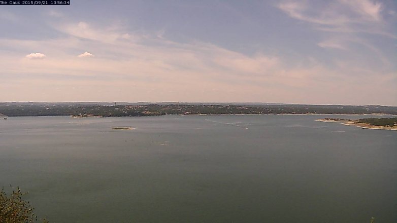 Lake Travis webcam, September 21, 2015 1:00 PM CT