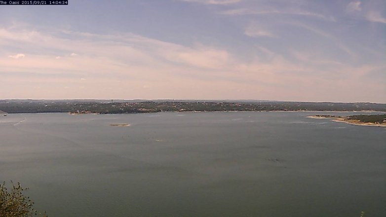 Lake Travis webcam, September 21, 2015 1:10 PM CT