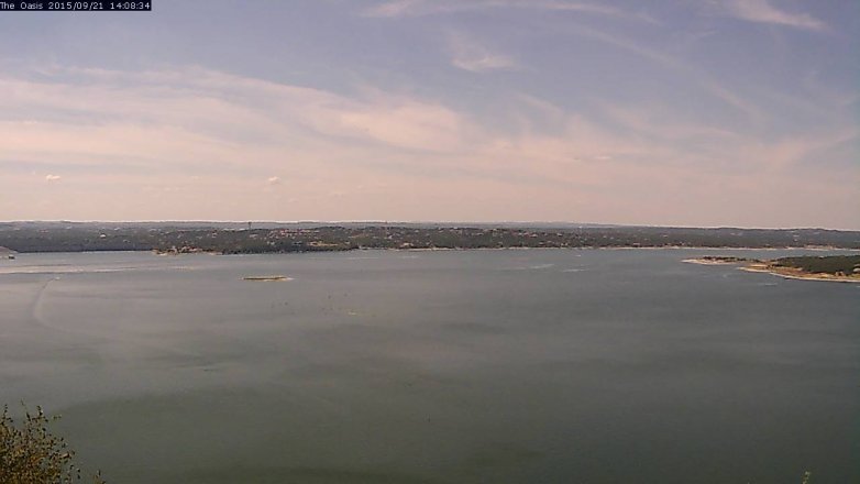 Lake Travis webcam, September 21, 2015 1:15 PM CT