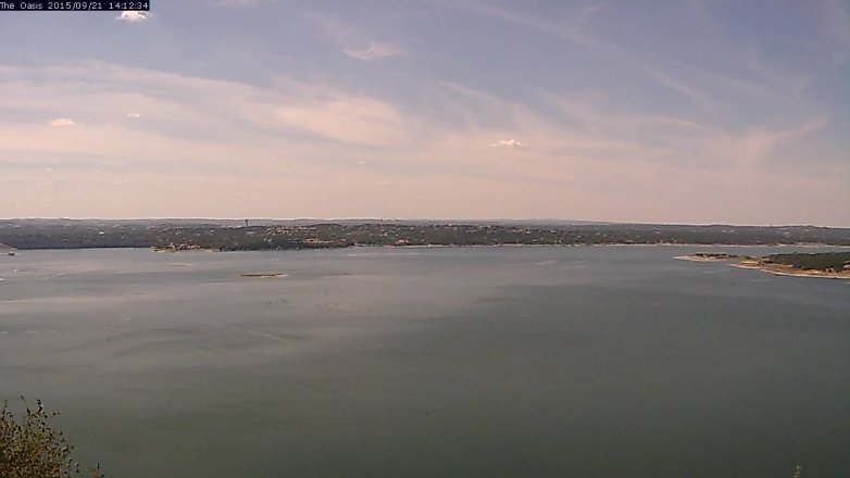 Lake Travis webcam, September 21, 2015 1:20 PM CT