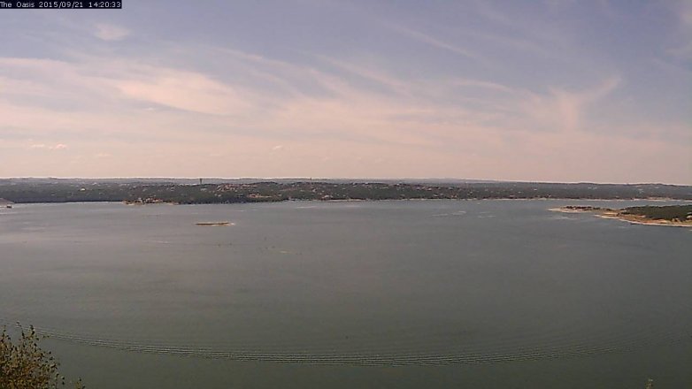 Lake Travis webcam, September 21, 2015 1:25 PM CT