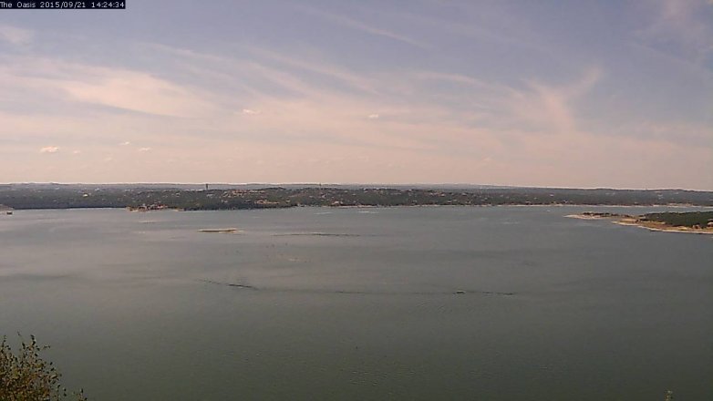 Lake Travis webcam, September 21, 2015 1:30 PM CT