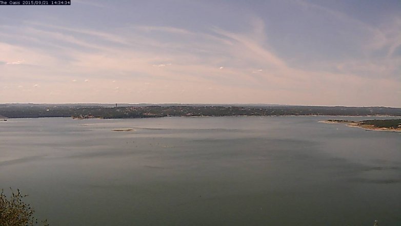 Lake Travis webcam, September 21, 2015 1:40 PM CT