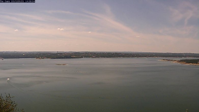 Lake Travis webcam, September 21, 2015 1:45 PM CT