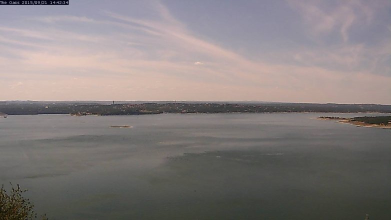 Lake Travis webcam, September 21, 2015 1:50 PM CT