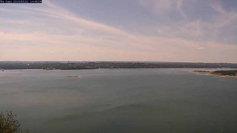 Lake Travis webcam, September 21, 2015 1:55 PM CT