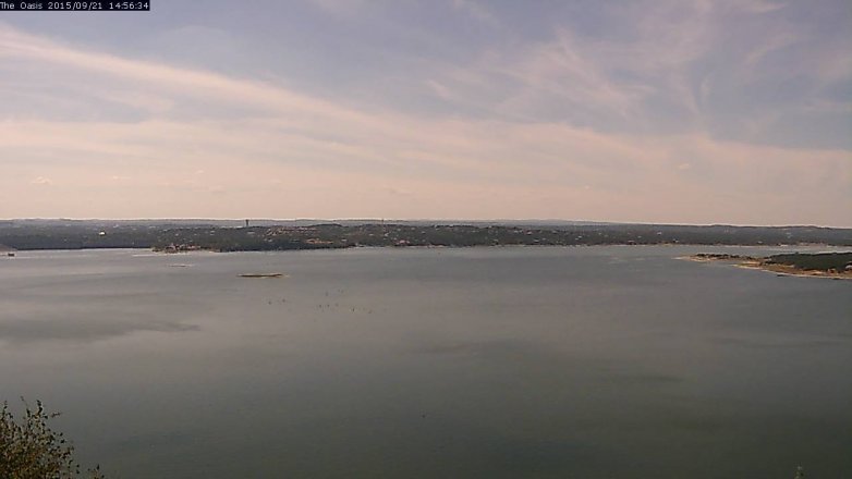 Lake Travis webcam, September 21, 2015 2:00 PM CT