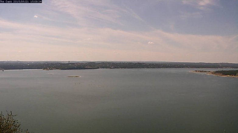 Lake Travis webcam, September 21, 2015 2:15 PM CT