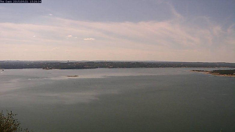 Lake Travis webcam, September 21, 2015 2:30 PM CT