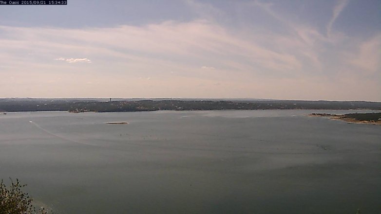 Lake Travis webcam, September 21, 2015 2:40 PM CT