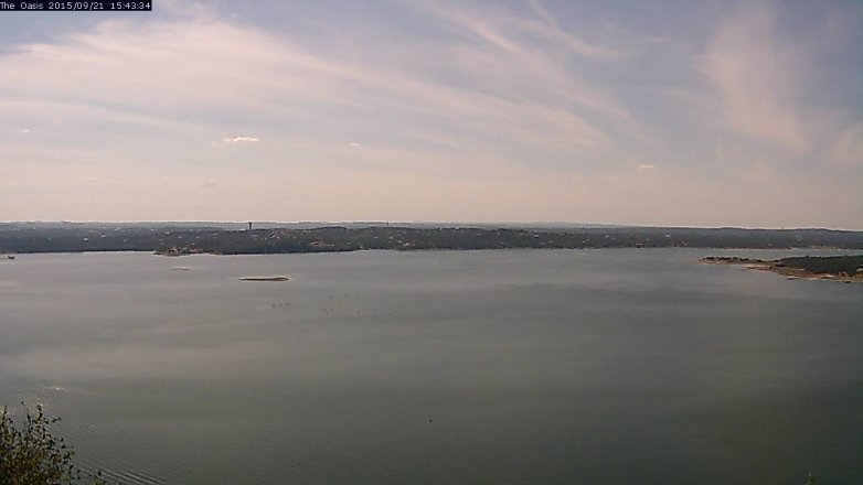 Lake Travis webcam, September 21, 2015 2:50 PM CT