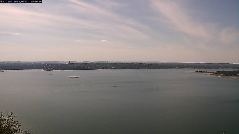 Lake Travis webcam, September 21, 2015 2:55 PM CT