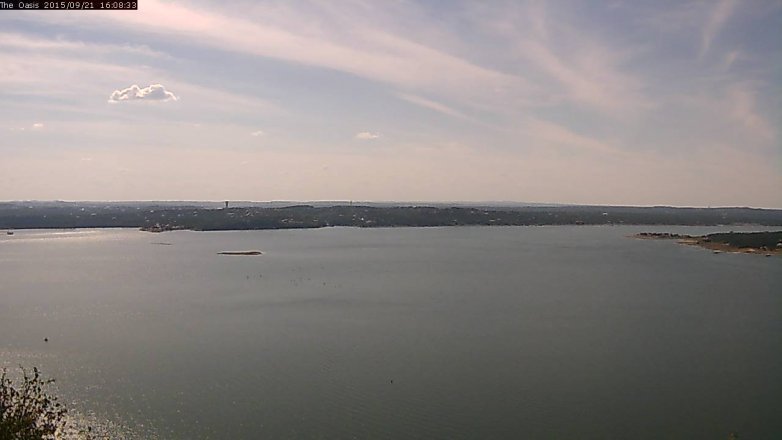 Lake Travis webcam, September 21, 2015 3:15 PM CT