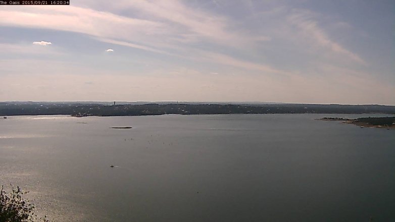 Lake Travis webcam, September 21, 2015 3:25 PM CT
