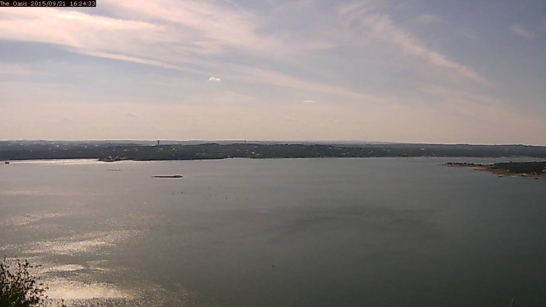 Lake Travis webcam, September 21, 2015 3:30 PM CT