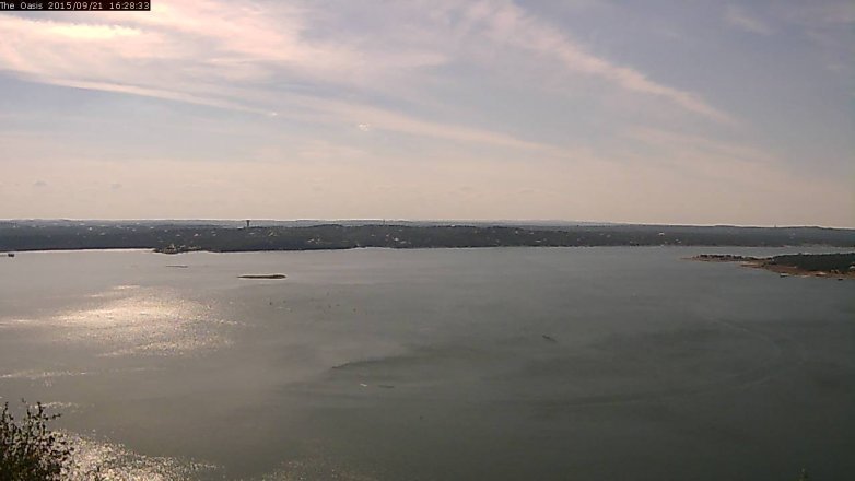Lake Travis webcam, September 21, 2015 3:35 PM CT