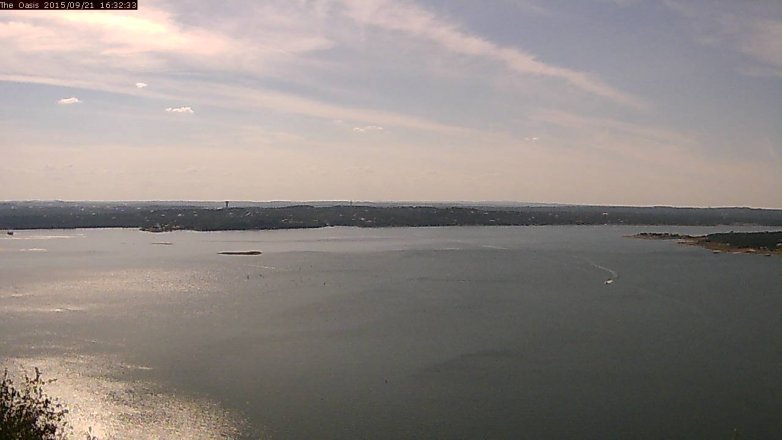 Lake Travis webcam, September 21, 2015 3:40 PM CT