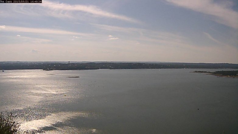 Lake Travis webcam, September 21, 2015 3:55 PM CT