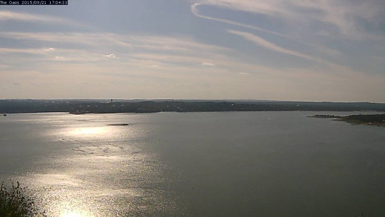 Lake Travis webcam, September 21, 2015 4:10 PM CT