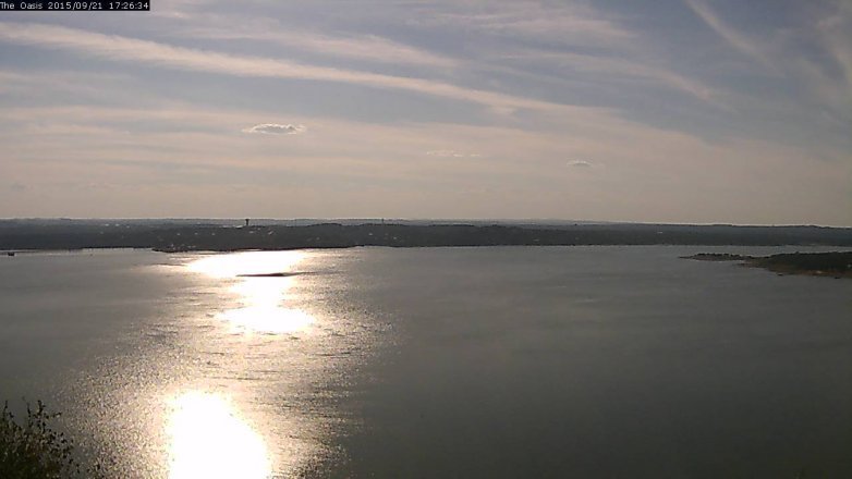 Lake Travis webcam, September 21, 2015 4:35 PM CT