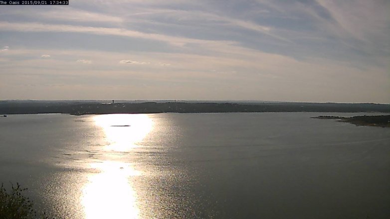 Lake Travis webcam, September 21, 2015 4:40 PM CT