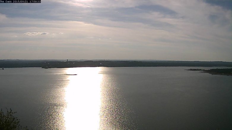 Lake Travis webcam, September 21, 2015 5:05 PM CT