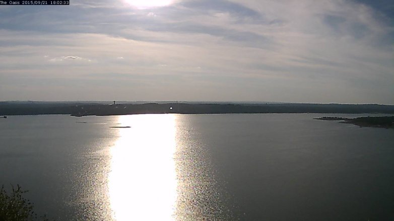 Lake Travis webcam, September 21, 2015 5:10 PM CT