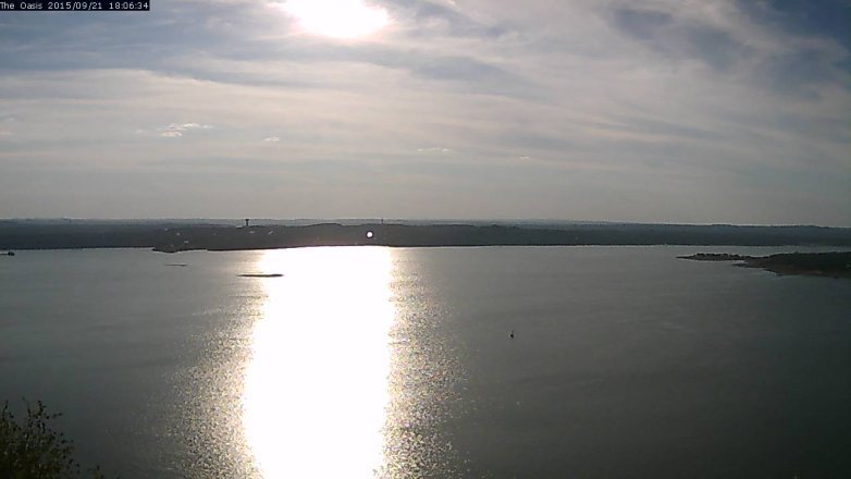 Lake Travis webcam, September 21, 2015 5:15 PM CT