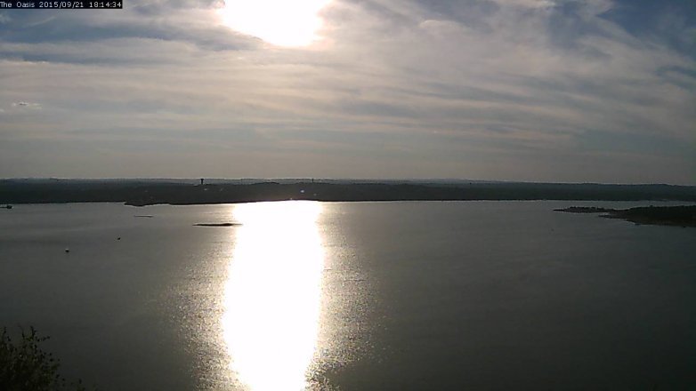 Lake Travis webcam, September 21, 2015 5:20 PM CT