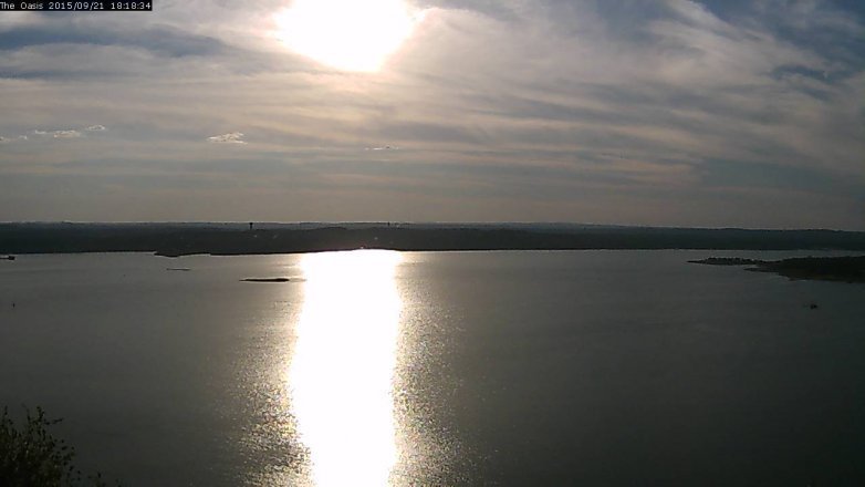 Lake Travis webcam, September 21, 2015 5:25 PM CT