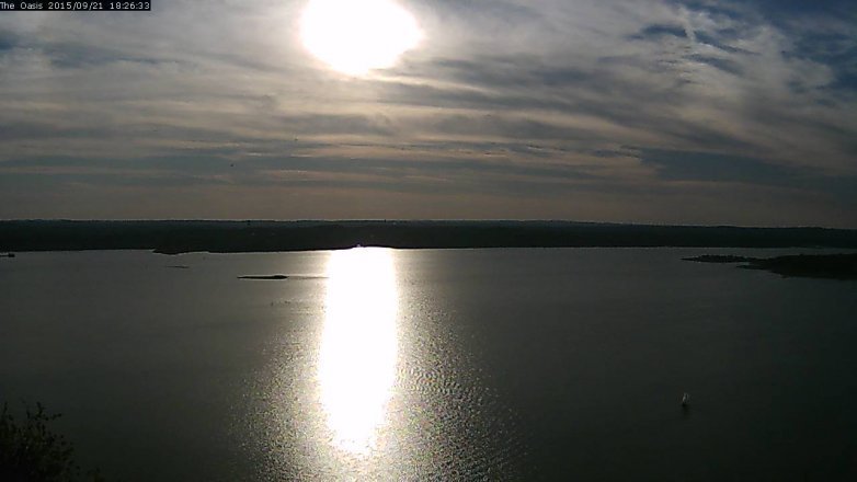Lake Travis webcam, September 21, 2015 5:35 PM CT