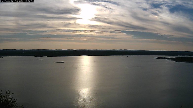 Lake Travis webcam, September 21, 2015 5:45 PM CT