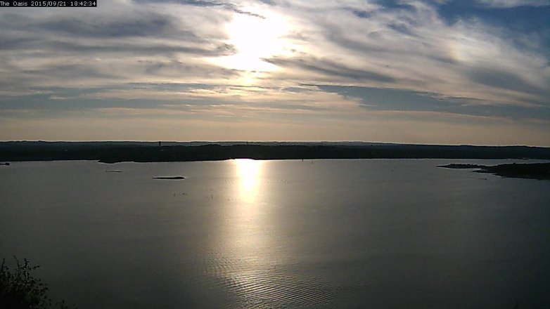 Lake Travis webcam, September 21, 2015 5:50 PM CT